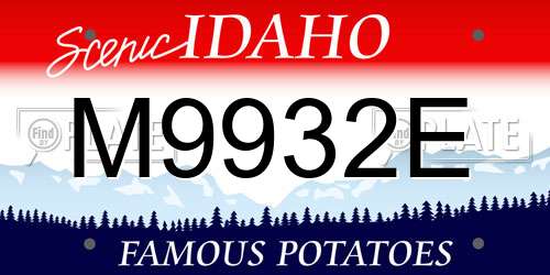 M9932E Idaho License Plate