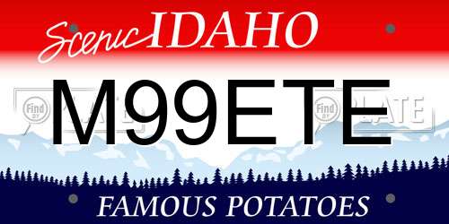 M99ETE Idaho License Plate