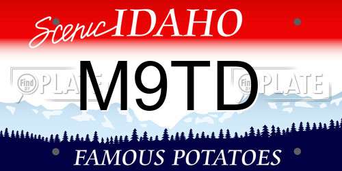 M9TD Idaho License Plate