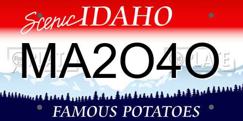 MA2O4O Idaho License Plate