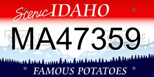 MA47359 Idaho License Plate