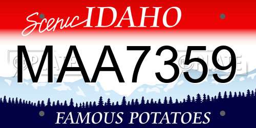 MAA7359 Idaho License Plate