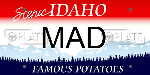 MAD Idaho License Plate