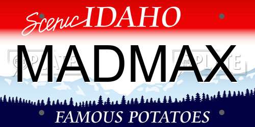MADMAX Idaho License Plate