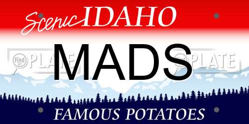 MADS Idaho License Plate