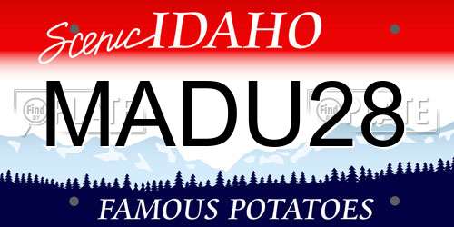 MADU28 Idaho License Plate