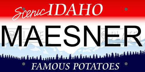 MAESNER Idaho License Plate