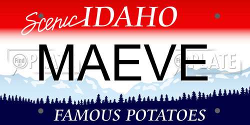 MAEVE Idaho License Plate