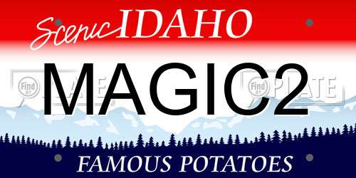 MAGIC2 Idaho License Plate