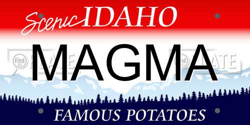 MAGMA Idaho License Plate
