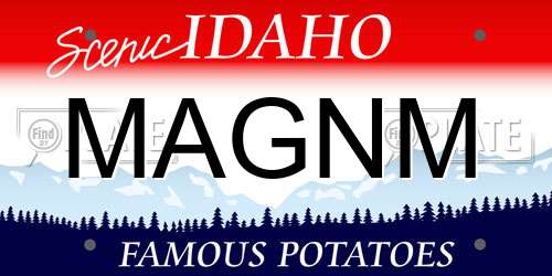MAGNM Idaho License Plate