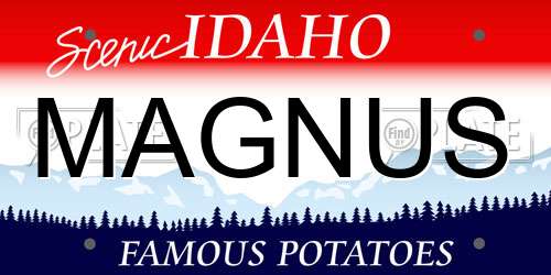 MAGNUS Idaho License Plate