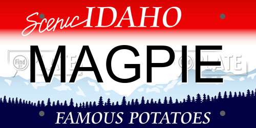 MAGPIE Idaho License Plate