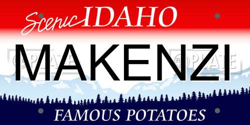 MAKENZI Idaho License Plate