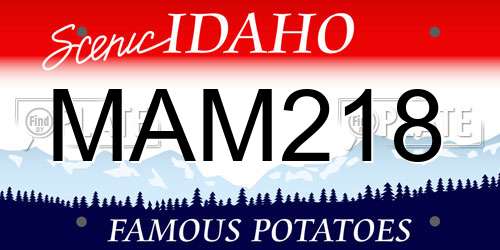 MAM218 Idaho License Plate