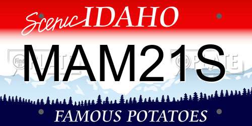 MAM21S Idaho License Plate