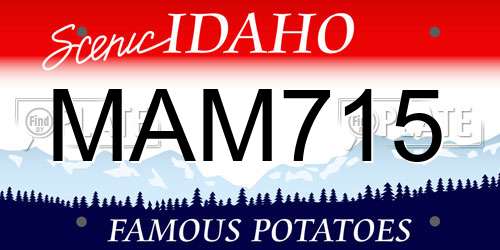 MAM715 Idaho License Plate