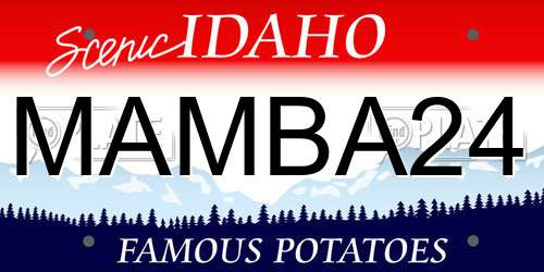 MAMBA24 Idaho License Plate