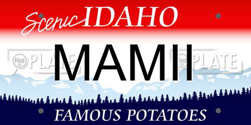 MAMII Idaho License Plate