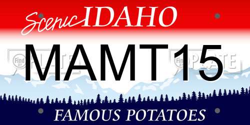 MAMT15 Idaho License Plate
