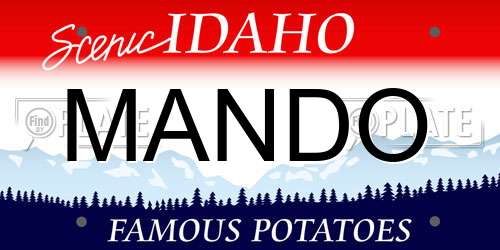 MANDO Idaho License Plate