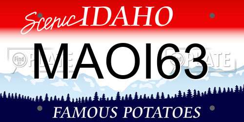 MAOI63 Idaho License Plate