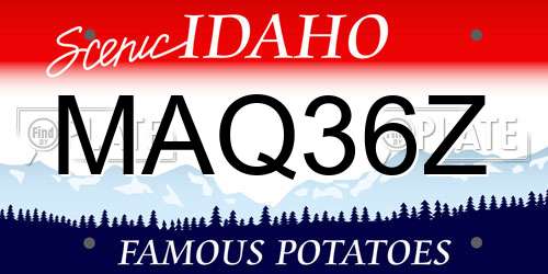 MAQ36Z Idaho License Plate