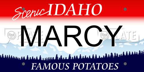 MARCY Idaho License Plate