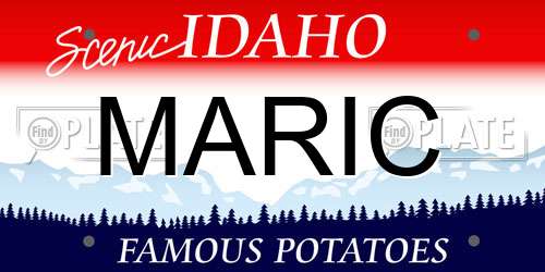 MARIC Idaho License Plate