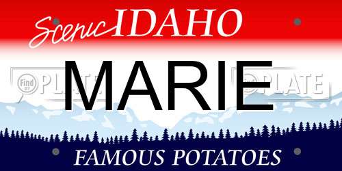 MARIE Idaho License Plate