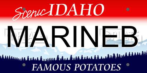 MARINEB Idaho License Plate