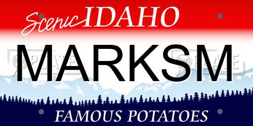 MARKSM Idaho License Plate