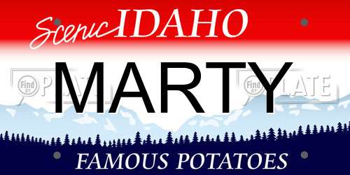 MARTY Idaho License Plate