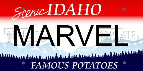 MARVEL Idaho License Plate