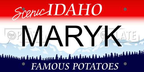 MARYK Idaho License Plate