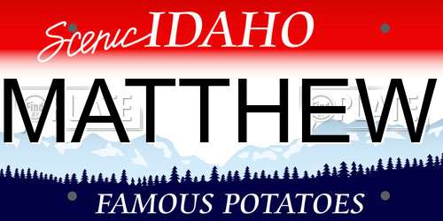MATTHEW Idaho License Plate