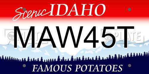 MAW45T Idaho License Plate