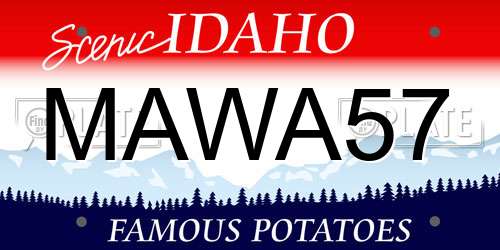 MAWA57 Idaho License Plate