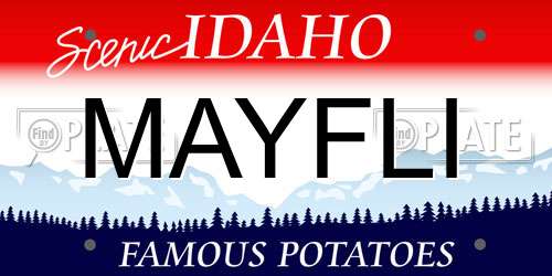 MAYFLI Idaho License Plate