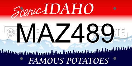 MAZ489 Idaho License Plate