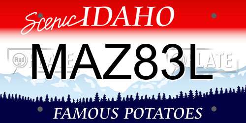 MAZ83L Idaho License Plate