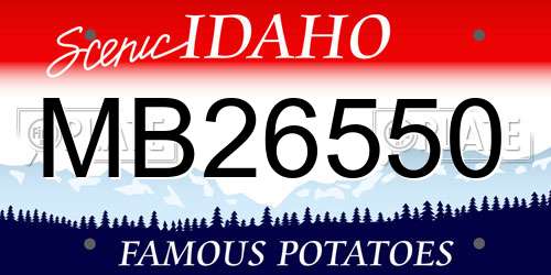 MB26550 Idaho License Plate