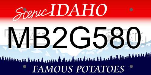 MB2G580 Idaho License Plate