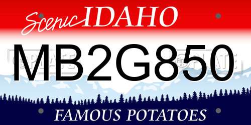MB2G850 Idaho License Plate
