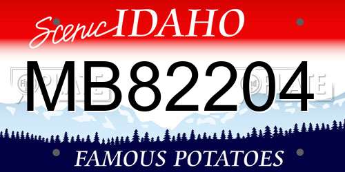 MB82204 Idaho License Plate