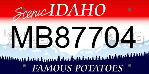 MB87704 Idaho License Plate
