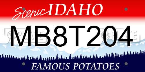 MB8T204 Idaho License Plate