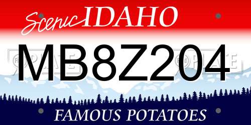 MB8Z204 Idaho License Plate