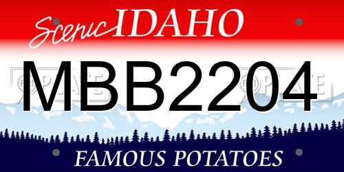MBB2204 Idaho License Plate