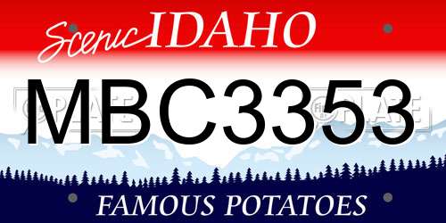 MBC3353 Idaho License Plate